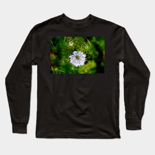 Blue Nigella Flower Long Sleeve T-Shirt